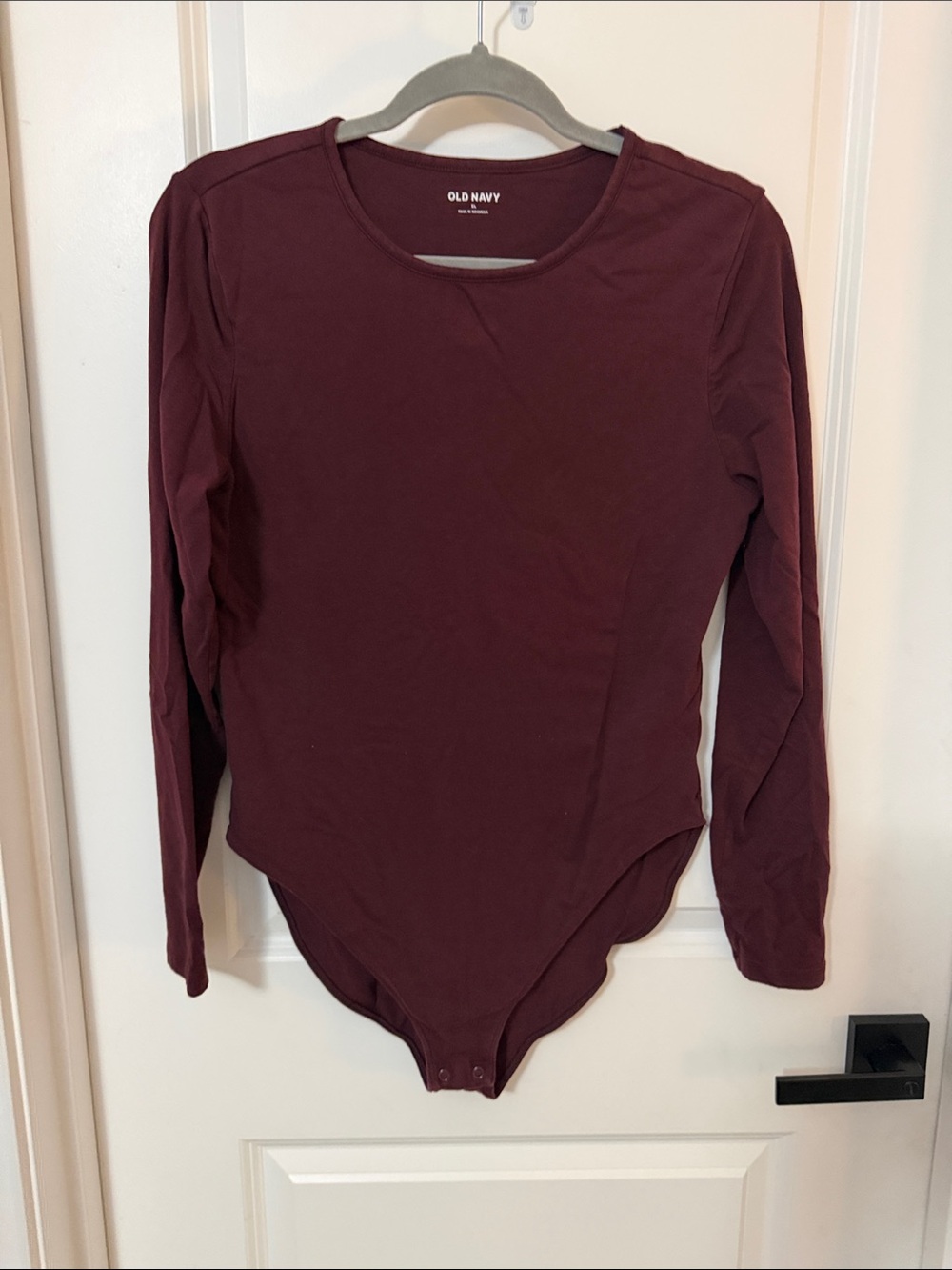 Old Navy Long-Sleeve Wine Bodysuit